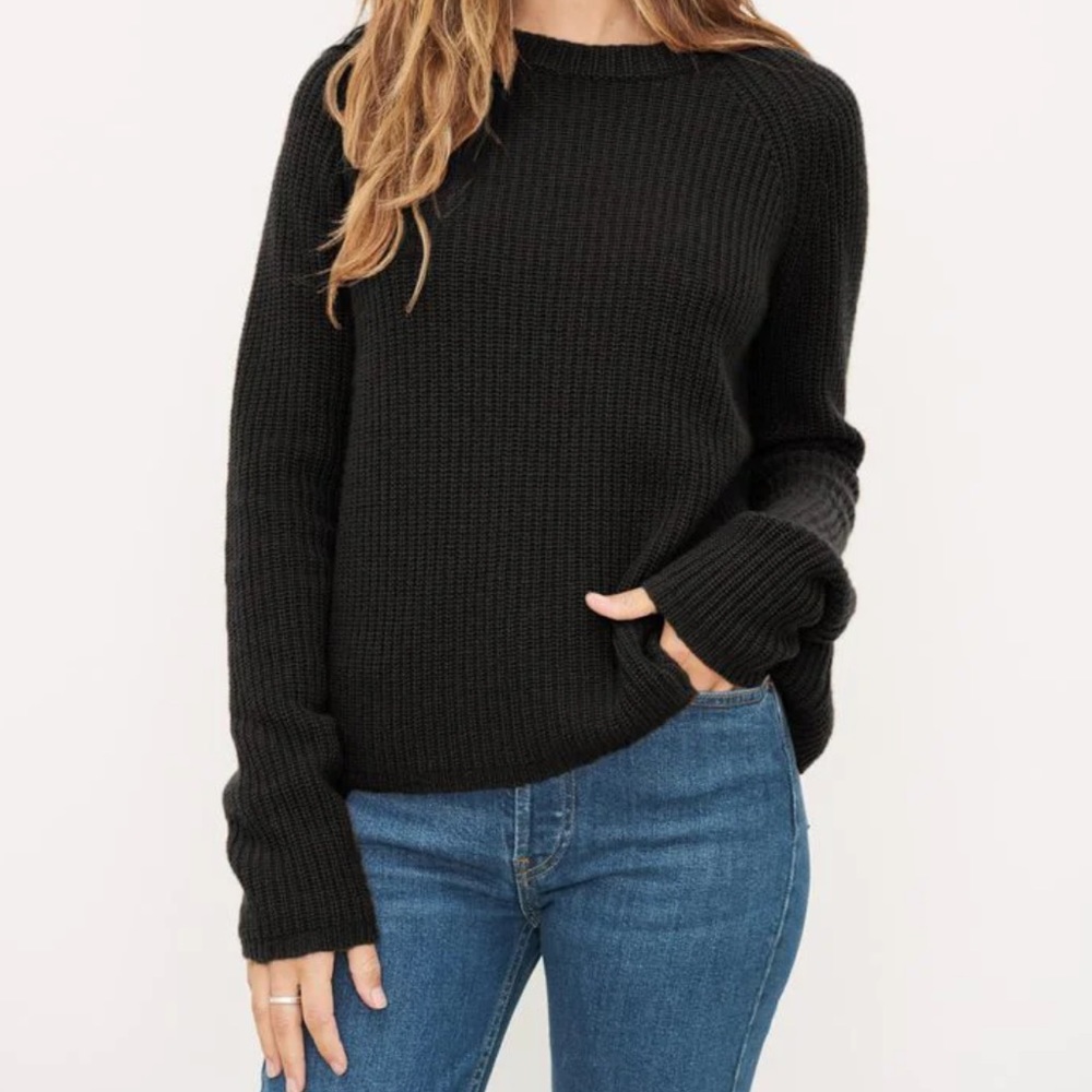 Cashmere Fisherman Sweater size medium color black